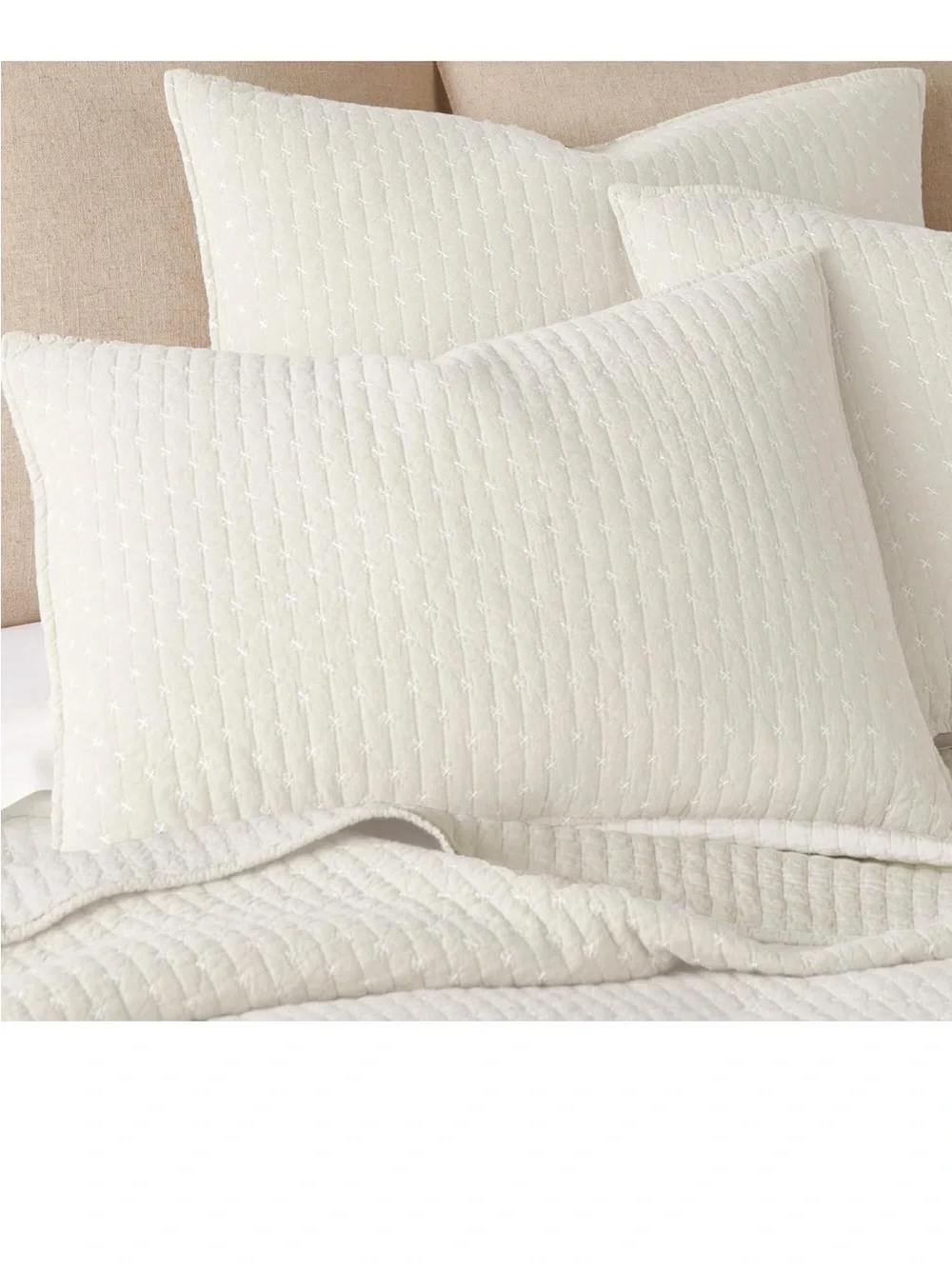 Levtex Home Cross Stitch Reversible Full/Queen Quilt Set